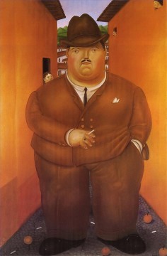 Fernando Botero Painting - La Calle 2 Fernando Botero